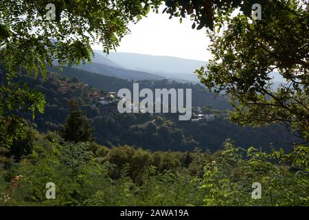 Il villaggio di Aretmillea, Ikaria, Grecia Foto Stock