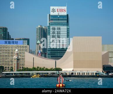 Tsim Sha Tsui Da Victoria Harbour, Hong Kong Foto Stock