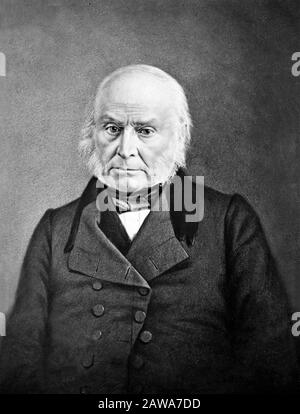 John QUINCY ADAMS (1767-1848) statista americano fotografato da Matthew Brady nella 1840s Foto Stock