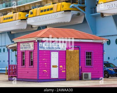 USVI Visitors Information Center a St Thomas Foto Stock