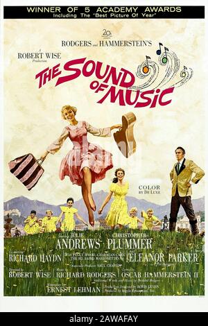 1965 , USA : l'originale poster pubblicitario americano per il film IL SUONO DELLA MUSICA ( 1965 - tutti insieme appassionatamente ) di Robert Wise , Wit Foto Stock