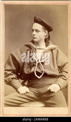 1890 ca, LONDRA , GRAN BRETAGNA : VELA INGLESE non identificato , foto della London Stereoscopic & Photographyc Company , Regent Street , Londra . Foto Stock