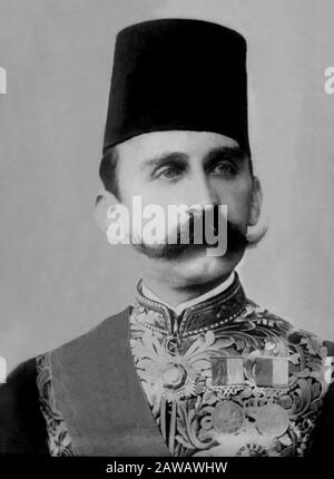 1914 ca , EGITTO : il sultano DI KHEDIVE d'EGITTO il principe HUSSEIN KAMEL ( 1853 - 1917 ) della famiglia di MEHEMET Alì . era il figlio di Khedive Isma'il Pas Foto Stock