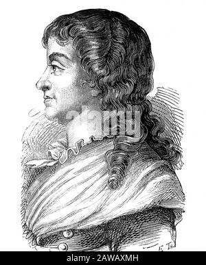 Madame ROLAND ( 1754 - 1793 ), Vicomtesse Marie-Jeanne Roland de la Platière , nata Manon Philipon , sposò Jean Marie Roland vicomte de la Foto Stock