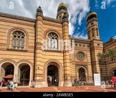 Grande Sinagoga, Nota Anche Come Sinagoga Di Via Dohany, In Stile Revival Moresco, A Budapest, Ungheria Foto Stock