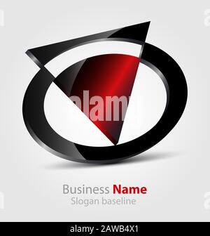 Icona/logo aziendale a colori originariamente creato Illustrazione Vettoriale