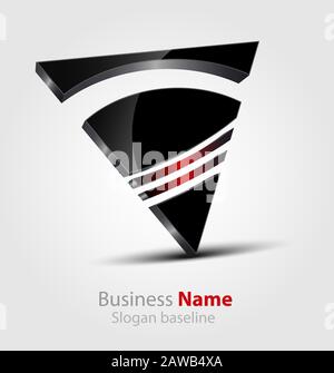 Icona/logo aziendale a colori originariamente creato Illustrazione Vettoriale