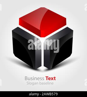 Icona/logo aziendale a colori originariamente creato Illustrazione Vettoriale