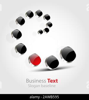 Icona/logo aziendale a colori originariamente creato Illustrazione Vettoriale