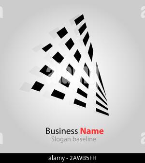 Icona/logo aziendale a colori originariamente creato Illustrazione Vettoriale