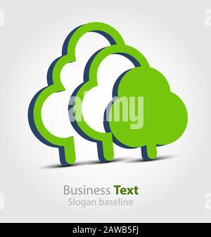 Icona/logo aziendale a colori originariamente creato Illustrazione Vettoriale