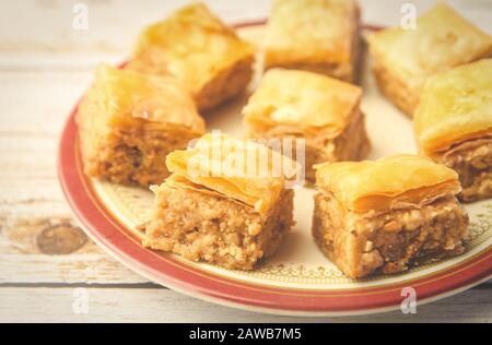 Tradizionale turco snack Pistacchio Baklava Foto Stock