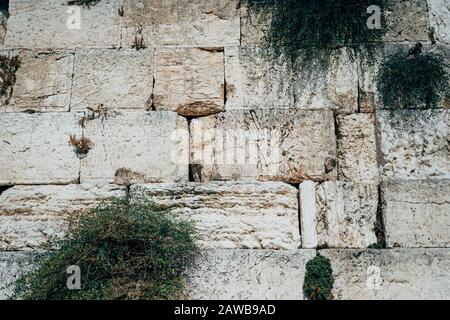 Varietà di bei paesaggi di Gerusalemme in Israele come mura occidentali, Gerusalemme, città vecchia, città di David, buono per il viaggio Foto Stock