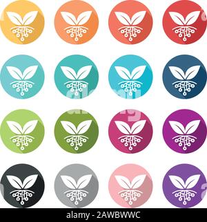 Nuova Serie Di Icone Technology Managed Agriculture Illustrazione Vettoriale
