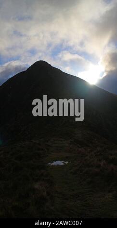 Vista del profilo di Pen Yr Helgi Du Foto Stock