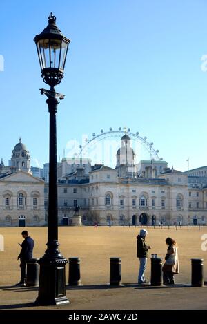 Londra, Inghilterra, Regno Unito. Horse Guards Parade in una giornata di sole nel mese di febbraio Foto Stock