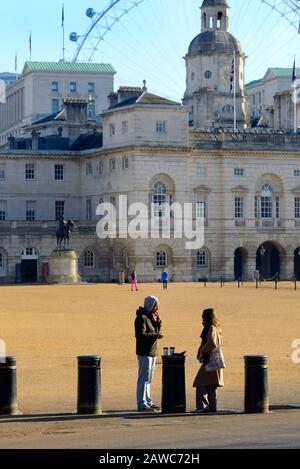 Londra, Inghilterra, Regno Unito. Horse Guards Parade in una giornata di sole nel mese di febbraio Foto Stock