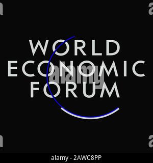 Logo del World Economic Forum di Davos, Svizzera Illustrazione Vettoriale