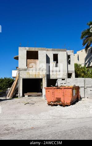 Nuova Beach House costruita sulla costa del Golfo della Florida Foto Stock