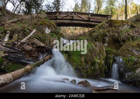 Escursione sul Belchen con una fantastica vista panoramica nella splendida Schonau nella Foresta Nera Foto Stock