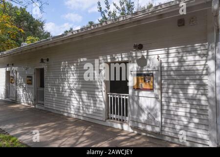 L'edificio Stabile presso il sito storico di Debary Hall situato a Debary, Florida USA Foto Stock