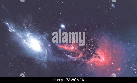galassia spazio scuro pianeta Foto Stock