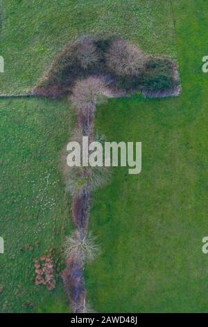 Paesaggio Agricolo, Liendo Valley, Coastal Eastern Mountain, Mar Cantabrico, Cantabria, Spagna, Europa Foto Stock