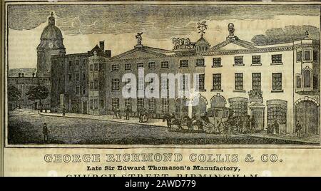 Pigot and Co.'s National commercial directory per l'intera Scozia e dell'Isola di Man ..To che sono aggiunti, classificati directory di ..Manchester, Liverpool, Leeds, ecc . ).. Iiate Sir i:dvard Thorn asons manufactory, CHURCH-STREET, BIRMINGHAM. London Establishment, 3, Halkin-Street, di fronte al Panttechnicon, vicino a Belgrave-Square. Articoli NELLE CLASSI PIÙ ALTE DELLE ARTI, IN Grold, Argento, placcato, Bronzo e O-niolu. In questo Stabilimento è fabbricato Piatto d'oro e d'argento, tra cui RacingCups, Cena e tè servizi di vari modelli. Piatto di comunione e Presenta-zione P Foto Stock