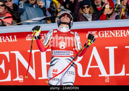 Garmisch Partenkirchen, Germania. 8th Feb, 2020. Viktoria REBENSBURG di Germania AT - Audi FIS SKI WORLD CUP 2019/20 Downhill - Garmisch Partenkirchen 8 febbraio 2020 a Garmisch Partenkirchen, .(GER OUT) Credit: Thomas Reiner/ESPA/Alamy Live News Foto Stock