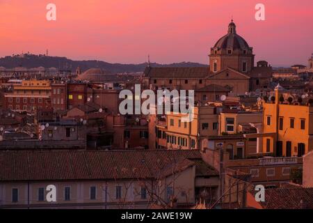 Tetti di Roma. Colle Palatino Foto Stock