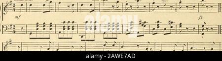 Canzoni degli studenti : comprende le canzoni più recenti e popolari del college come ora cantate ad Harvard, Yale, Columbia ..Union, ecc. . ^ a i t: -p-n- Quando -Soph - eer sentono,• o - mores hanno, Quando ?Soph - - - ineer sentono,- o - mores hanno. Quando - o - uh sentono, Sho - o - mores hanno. TheInD.C. ^ i s ±=t: -r^ ?f-^- N V-v- -ai-r -^=^^%v Tt^ ^ ./.^ =^ calci di piedi nella notte.Springontof letto In una spaventosa fright.And se-ciire le loro porte così wondrously tight,dlv - ing in - a tutti i tipi di 8ciape9,ln8alt - ingof Fre8h,andcurlng of aces.In the gobbling eves or much of gobblet8aDd Foto Stock