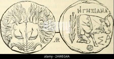 Dizionario di geografia greca e romana. Hecity in Kieperts Hellas (1841), e un inRoss più grande. Nella mappa generale di Kieperts i fiumi Im-Brasus e Chesio sono erroneamente collocati, e anche (probabilmente) il crinale di Ampelus. E' molto riprovevole se il punto chiamato Poseidion possa bewhere è (doppiamente) posto nel piano di Rosss: La posizione della piccola isola Nithecis nello stretto sembra mostrare che questo promontorio dovrebbe andare oltre al cast. (Vedi Strab. XIV. Pag. 637.) Alittle Volume fu pubblicato a Londra, e dedi-cated a James Duke di York, nel 1678, intitolato ADescriptio7i of the j^ Foto Stock