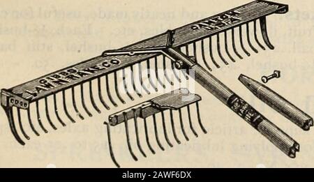 R& JFarquhar e Co'scatalog, 1897 : piante di semi testate affidabili, attrezzi di fertilizzanti di bulbi, ecc. . PIETRA SCYTHE GALLESE. ASPO. Rakes, Inglese Daisy. Per prati. Ogni, 3.00 a 3.50.. ATTREZZI da giardino, ECC. - Continued.Scitthe Stones. Gallese genuino, .25; altri, .lo- a .20.Scitthe fucili. Triplo rivestimento, .10. Foto Stock