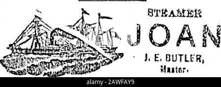 Colonist Quotidiano (1894-05-11). Mercoledì e Fridaysat 7 oclock. La domenica vaporiera a NewWeotminster conneota con 0. N. del convoglio. 2 andare a buon lunedì. Per Plumpera Paas: Wedneadaya e Fridaysat 7 oclock. Per Mo^esby e Ponder Ilanda, venerdì a Toclock. Per Sidney - Wodnoodday. A oclock.LKAVK NUOVO WKSTMIN8TKU per Vlotoria - Lunedi a ISolook; Thuradny e Sat-urday a 1 ooseek.For Plumper Paea - Thnraday e Sabato at7 oclock. Per Pondor e Moresby lalanda e Bldnej: Thnisday a 7 oclock. Itinerario Nord. Steamahlpa ol thia Co. WlU lasciare per Forttjimpaon e intermedio porta il lat eIfidh o Foto Stock