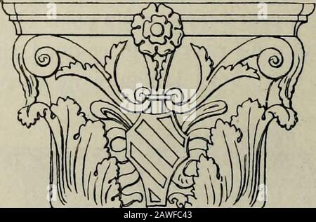 Histoire de l'art pendente la Renaissance . Modèle de colonne historiée.;Porte de Crémone, au Musée du Louvre.) 384 HISTOIRE DE LART PENDENTE LA RENAISSANCE. Foto Stock