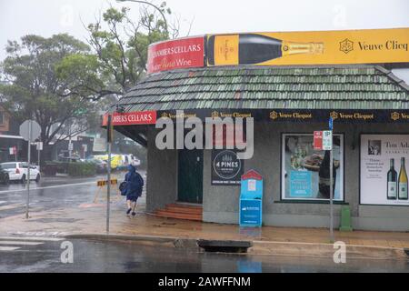 Piogge intense e tempeste battano Sydney in un giorno di estati, Sydney, Australia Foto Stock