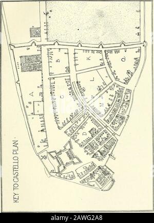 L'iconografia di Manhattan Island, 1498-1909 : compilata da fonti originali ed illustrata da riproduzioni fotografiche di mappe, piani, viste e documenti importanti in collezioni pubbliche e private . Descrizione DELLE LASTRE 82-82-e DESCRIZIONE DELLE LASTRE 8--82-e C. Lastra 82 Afbeeldinge van de Stadt Amsterdam a Nieuw Neederlandt (il Castello Plan)manoscritto in penna e inchiostro e 25 x i8f^ Data raffigurata: Estate di acquerelli su carta, 1660. Montato su tela. Data di dravi^ing: Probabilmente 1665-70.Artist: Copiato da un disegnatore sconosciuto da un disegno originale da Jacques Cortelyou.Owner Foto Stock