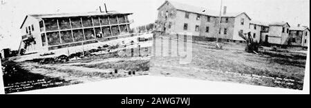 L'università in tuta; un motivo relativo allo studio a tempo parziale. Canadian National Lumber Camps, Foleyet, Ontario. Impianto Di Sviluppo Idrico, Whirlpool Rapids, Niagara. Foto Stock