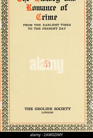 La storia e il romanticismo del crimine dal primo tempo al presente . Prigioni &lt; €(w %m DEPORTAZIONE E COLONIZZAZIONE PRIGIONI BRITANNICHE E AMERICANE DI OGGI da ARTHUR GRIFFITHS MAGGIORE Ispettore ritardato delle prigioni in Gran Bretagna autore di Uhe Misteries di polizia e CrimeFifty Anni di servizio pubblico, ecc. THE GROLIER SOCIETY EDITION NATIONALELimited a mille insiemi registrati e numerati. NUMBER9 307 hfv XSol INTRODUZIONE difficilmente sarà negato dopo una imparziale considerazione di tutti i fatti che ho qui esposto, che il sistema carcerario britannico può sfidare il com-parison con Foto Stock