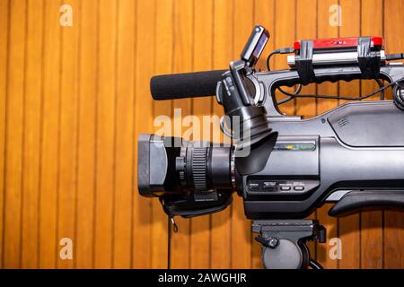 Telecamera per cinema ad alta definizione su un set di film. Foto Stock