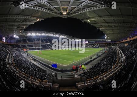 7th Febbraio 2020, KC Stadium, Hull, Inghilterra; Betfred Super League, Hull FC / Hull Kingston Rovers: Il KC Stadium davanti al gioco tonights Foto Stock