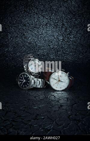 Tre Orologi Tag Heuer Foto Stock