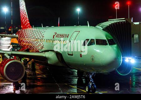 Airbus A319 prima del volo Foto Stock