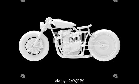 3d rednering di un calcolatore ha generato il modello di un motociclo di incrociatore Foto Stock