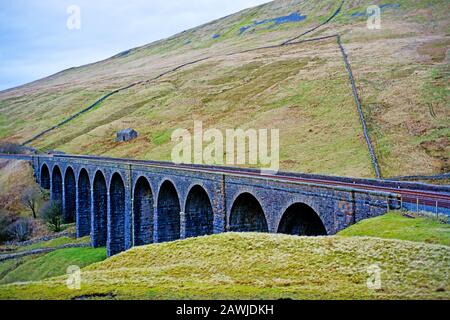 Arten Gill Viadotto, Stabilirsi A Carlisle Railway, Cumbria, Inghilterra Foto Stock