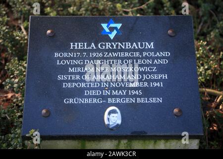 Pietre commemorative, memoriale del campo di concentramento di Bergen-Belsen, Bassa Sassonia, Germania, Europa Foto Stock