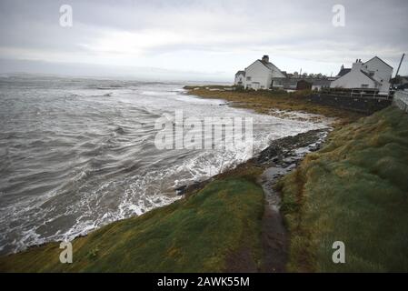 Storm Ciara, Rhosneigr, Anglesey, Galles Del Nord Foto Stock