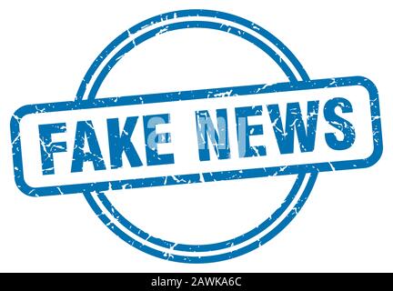 finto news stamp. finto news round vintage grunge segno. finto news Illustrazione Vettoriale