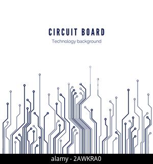 Concetto di comunicazione hardware. Struttura della scheda a circuito stampato. Background tecnologia astratta. Illustrazione del vettore Illustrazione Vettoriale