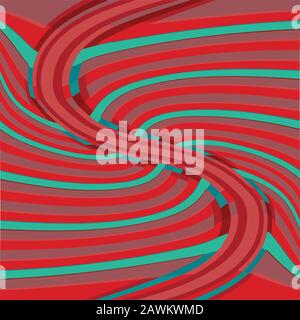 Schema astratto di onde geometriche multicolore. Illustrazione vettoriale Illustrazione Vettoriale